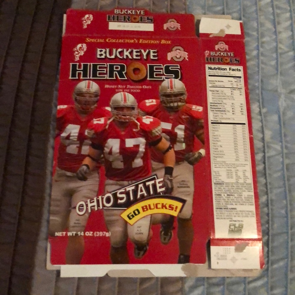 Ohio State Buckeyes “Buckeye Heroes” Cereal Box